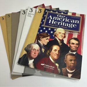 Abeka American Heritage 3 Fourth Edition Set Student Text Map Study Skills Quiz